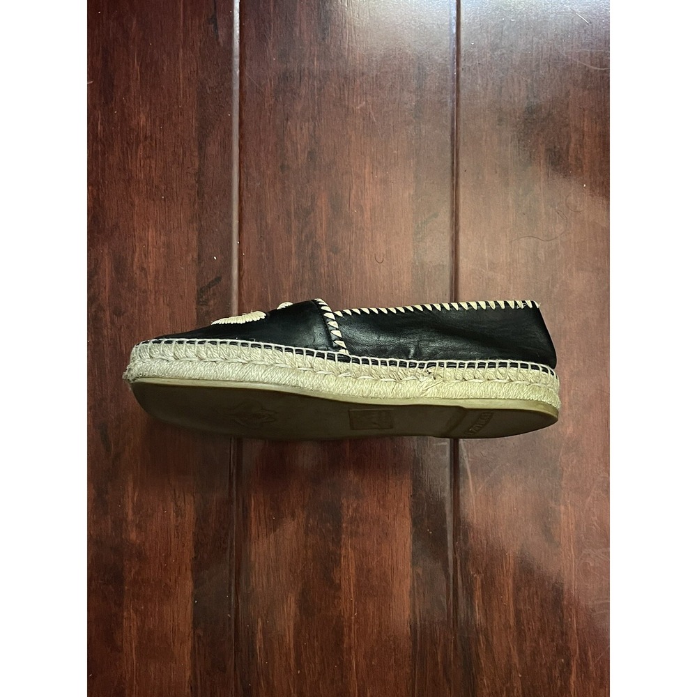 Gucci Women's Black Leather Embroidered GG Espadrilles Size 37.5 - Picture 3 of 8